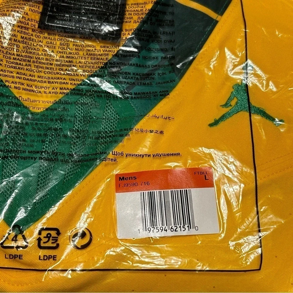 Nike Jordan Oregon Ducks Jersey Yellow/Green Men’s Size: Large Stitched #24 NWT